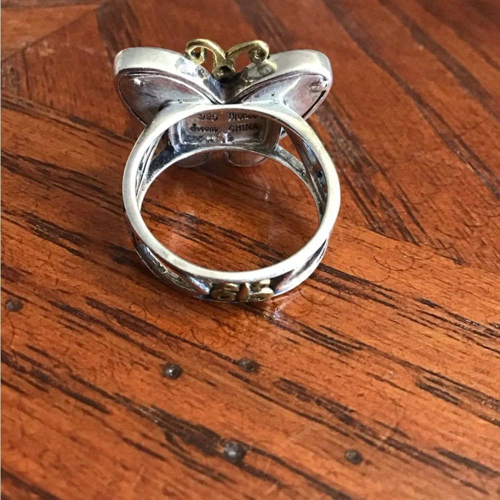 Echo of a Dreamer Butterfly Ring Sterling +Bronze - Picture 2 of 4
